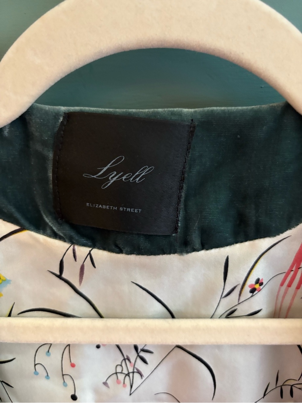 Light Teal Velvet Short Sleeve Jacket - Picture 4 of 4